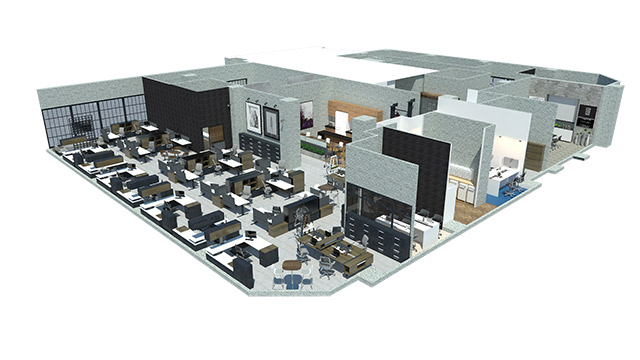 Alfred Venegas interior design 3D rendering