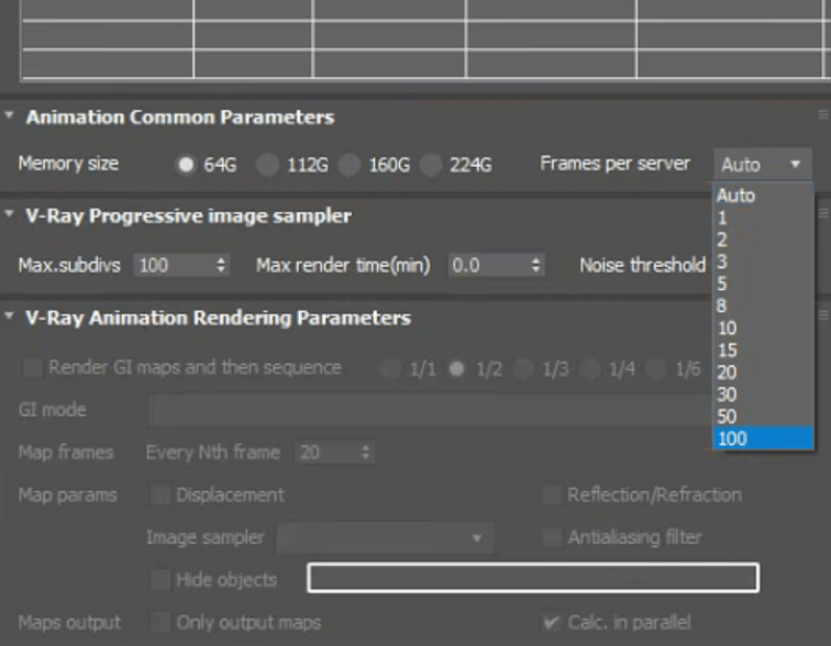 Step 12: Frame distribution per machine setting