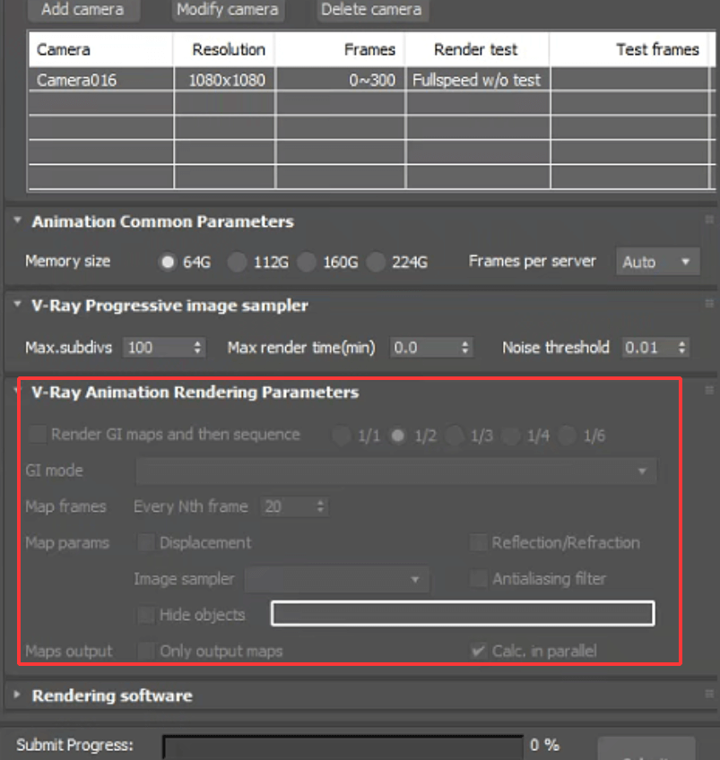 Step 13: Photon mode settings for animation