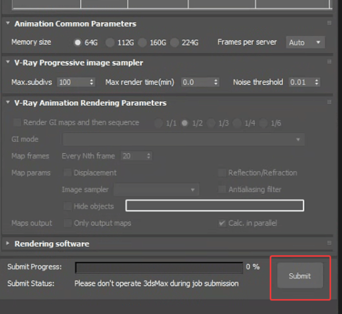 Step 16: Confirm render task submission