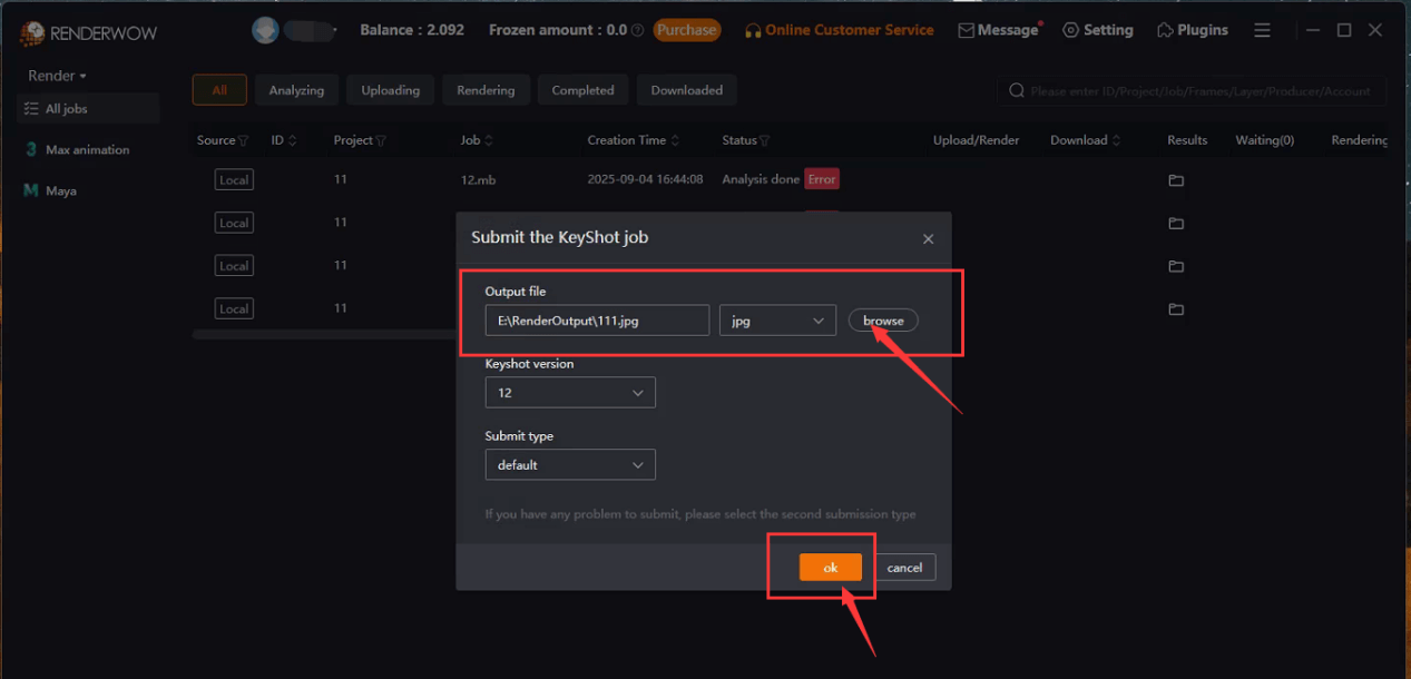 Step 5: KeyShot render settings and output path configuration