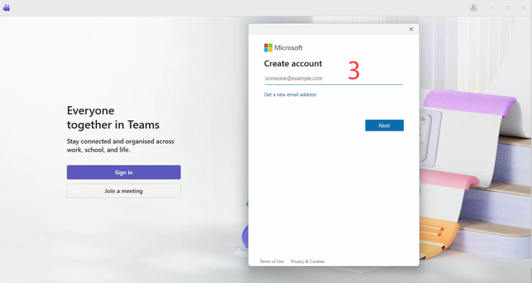 Step 2：Register your account