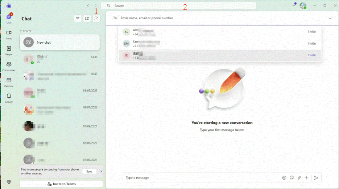 Step 3:Create a new conversation and contact with us