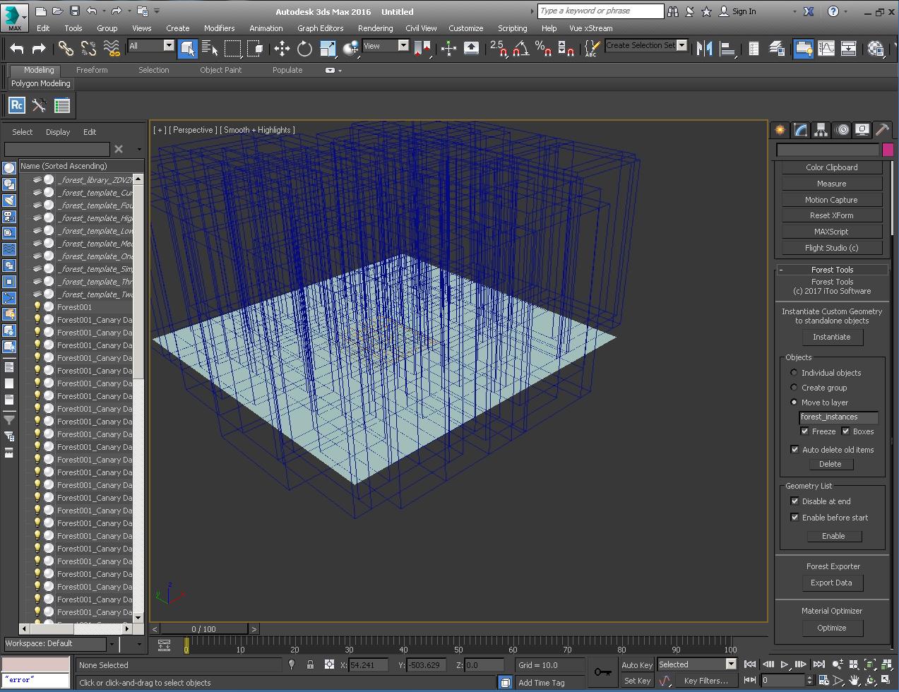 Method of transforming Forestpack and Railclone objects into mesh objects