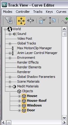 3dsMax Uses Trajectory View to Select Objects