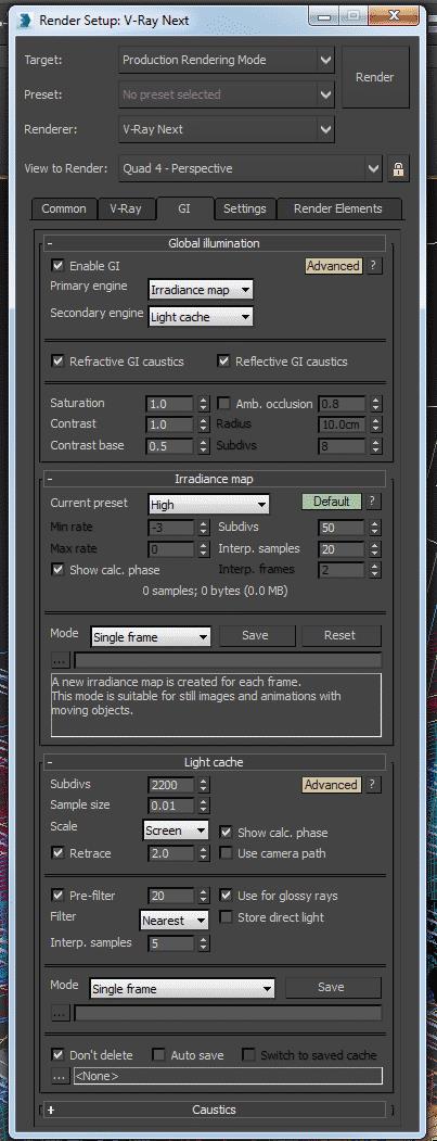 Max Rate parameter in Irradiance Map