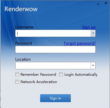 Renderwow client interface
