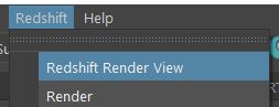 Redshift Render View panel.