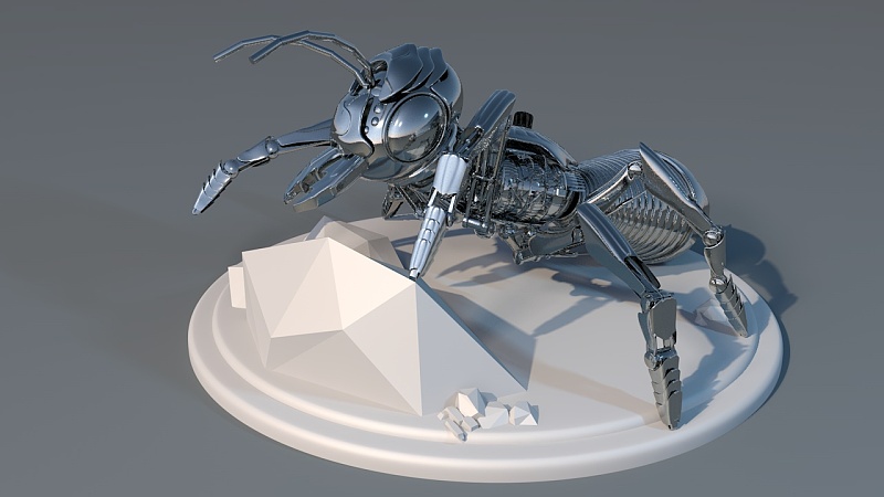 draw a 3d mechanical model