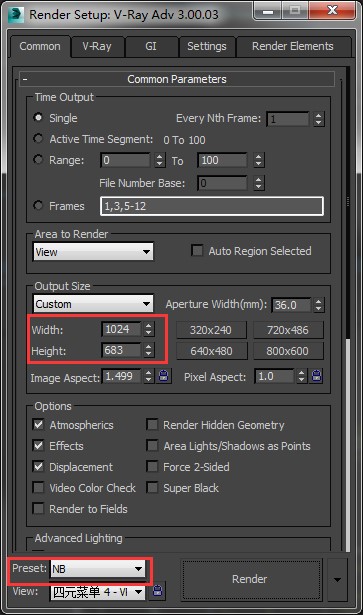 Scenario parameters