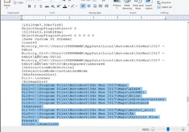 How to copy custom bitmap paths from an older copy of 3ds Max to a newer version