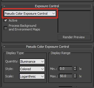Pseudo Color exposure control
